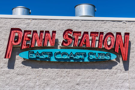 Indianapolis - Circa July 2017: Penn Station Fast Food Sub Sandwich Restaurant. Penn Station has over 300 locations in 15 states IIIのeditorial素材