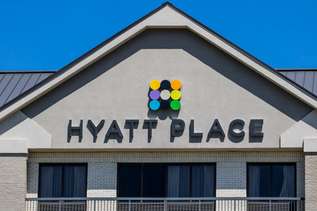 Indianapolis - Circa July 2017: Hyatt Place Business Hotel. Hyatt properties include hotels and vacation resorts IVのeditorial素材