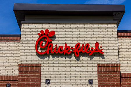 Indianapolis - Circa September 2017: Chick-fil-A Retail Fast Food Location. Chick-fil-A Restaurants are Closed on Sundaysのeditorial素材