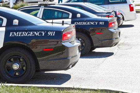 Kokomo - Circa July 2016: Police Cars With Emergency 911 Iのeditorial素材