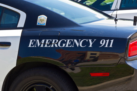 Kokomo - Circa July 2016: Police Car With Emergency 911 IIのeditorial素材