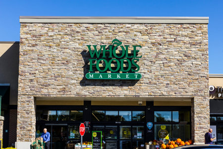 Indianapolis - Circa September 2017: Whole Foods Market. Amazon announced an agreement to buy Whole...