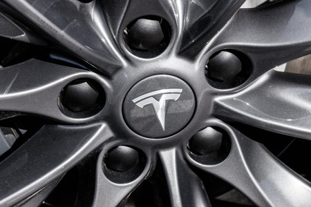 Indianapolis - Circa February 2018: Tesla Motors Local Car Dealership. Tesla designs and...