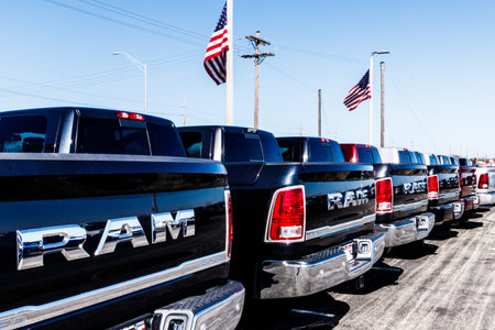 Noblesville - Circa March 2018: Ram Truck Dealership. Ram is a subsidiary of Fiat Chrysler...