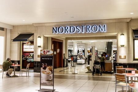 Indianapolis - Circa April 2018: Nordstrom Retail Mall Location. Nordstrom is Known for its Service...