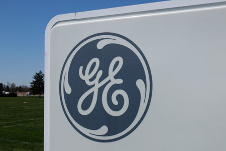 Vandalia - Circa April 2018: General Electric Aviation Facility. GE Aviation is a Provider of GE90 and LEAP Jet Engines IIIのeditorial素材