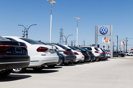 Lafayette - Circa April 2018: Volkswagen Cars and SUV Dealership. VW is Among the World's Largest Car Manufacturers VIIIのeditorial素材