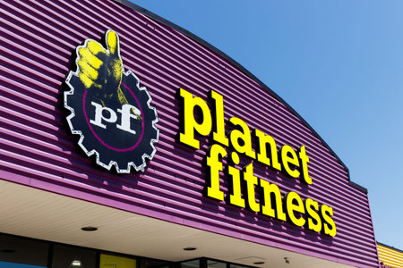Indianapolis - Circa May 2018: Planet Fitness local gym and workout center. Planet Fitness markets...