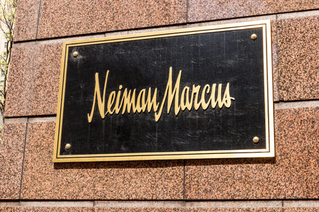 Chicago - Circa May 2018: Neiman Marcus store on Michigan Avenue, also known as the Miracle Mile. Neiman Marcus was established 1907 IIIのeditorial素材
