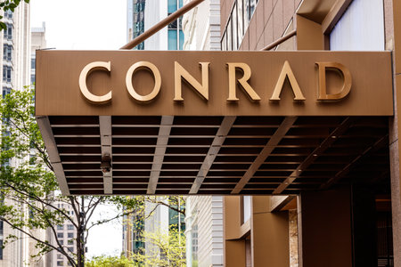 Chicago - Circa May 2018: Downtown Conrad Hotel Location. The Conrad is the luxury hotel brand owned by Hilton Worldwide Iのeditorial素材