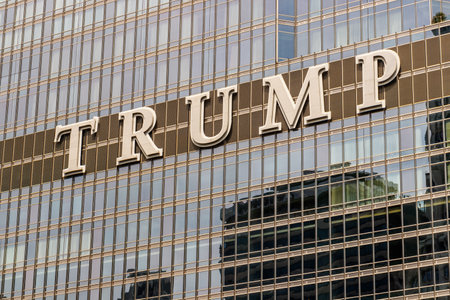 Chicago - Circa May 2018: Trump International Hotel and Tower Chicago. Named for developer Donald Trump, and reaches a height of 1,388 feet Iのeditorial素材