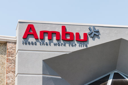 Noblesville - Circa August 2018: Ambu North American production facility. Ambu is a Danish company that produces diagnostic equipment for hospitals Iのeditorial素材