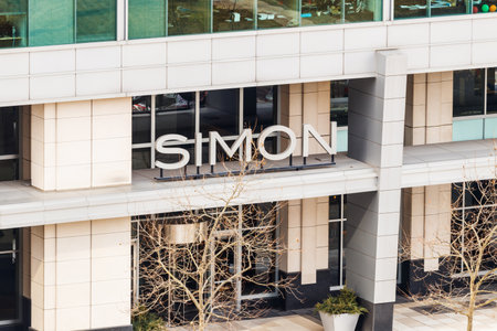 Indianapolis: Circa March 2019: Simon Property Group World Headquarters. SPG is a Commercial Real Estate Investment Trust (REIT) Iのeditorial素材