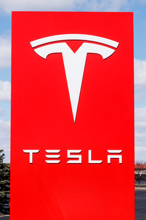 Indianapolis - Circa March 2019: Tesla Service Center. Tesla says new V3 Supercharger stations will...