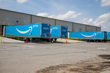 Indianapolis - Circa May 2019: Amazon Prime Transportation and Logistics location. Amazon is...