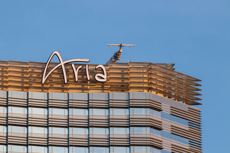 Las Vegas - Circa June 2019: Aria Resort and Casino. The Aria is Owned by MGM Resorts International Iのeditorial素材