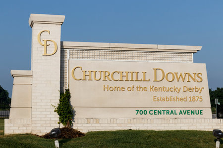 Louisville - Circa July 2019: Churchill Downs, Home to the Kentucky Derby. The Kentucky Derby is one of the Crown Jewels of horse racing and professional sports IIのeditorial素材