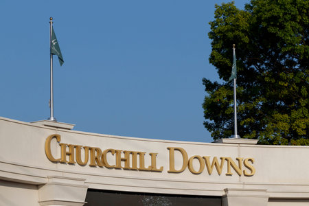 Louisville - Circa July 2019: Churchill Downs, Home to the Kentucky Derby. The Kentucky Derby is one of the Crown Jewels of horse racing and professional sports Iのeditorial素材