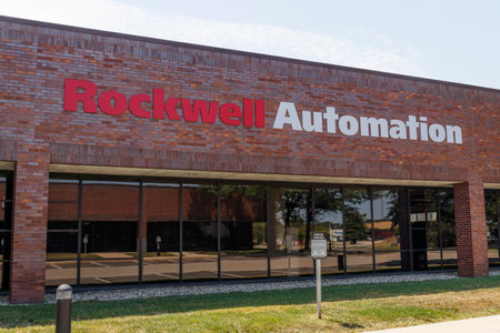 Indianapolis - Circa August 2019: Rockwell Automation location. Rockwell Automation provides Allen-Bradley and Rockwell Software Iのeditorial素材