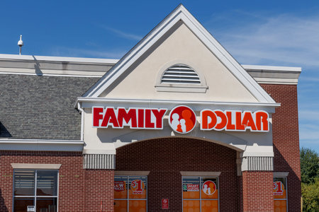 Kokomo - Circa September 2019: Family Dollar Variety Store. Family Dollar is a Subsidiary of Dollar...