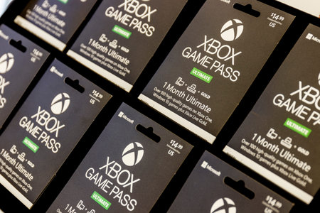 Indianapolis - Circa September 2019: Microsoft Gift Cards. Microsoft develops and manufactures...