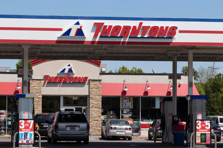 Terre Haute - Circa May 2020: Thorntons gas station. Thorntons has stations in the Midwest.のeditorial素材