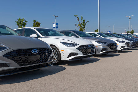 Noblesville - Circa July 2020: Hyundai Motor Company Dealership. Hyundai is a South Korean...