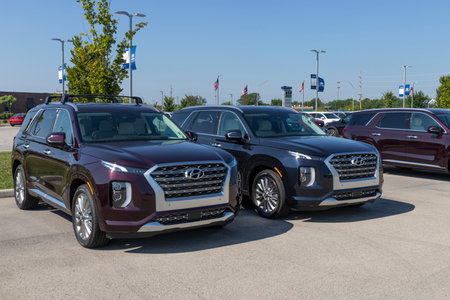 Noblesville - Circa July 2020: Hyundai Motor Company Dealership. Hyundai is a South Korean...