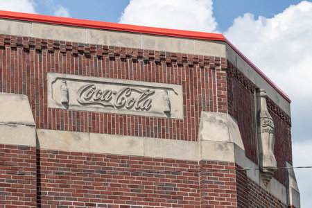 Lima - Circa July 2020: Coca-Cola Vending location. Coke products are among the best selling soda pop drinks in the US.のeditorial素材