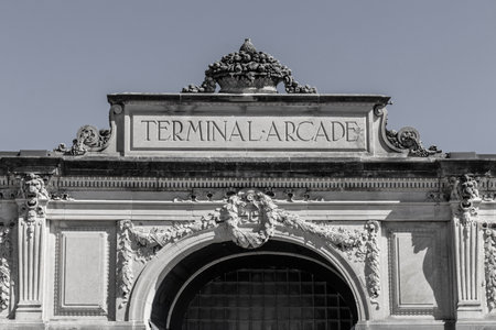Terre Haute - Circa May 2020: The Terminal Arcade, located on Wabash Avenue in downtown Terre Haute, is a building on the National Register of Historic Places since June 30, 1983.のeditorial素材
