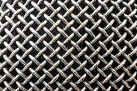 Microphone macro closeup grille for background pictureの写真素材