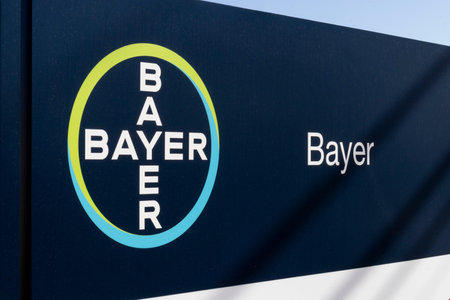 Windfall - Circa March 2021: Bayer . Bayer AG is a pharmaceutical and life sciences company making consumer healthcare products and agricultural chemicals such as aspirin and Roundup.のeditorial素材
