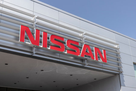 Prescott - Circa September 2021: Nissan Car and SUV Dealership. Nissan is part of the Renault Nissan Alliance.のeditorial素材