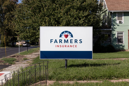 Marion - Circa October 2021: Farmers Insurance Group Agent Location. Farmers Provides Home, Life and Car Insurance.のeditorial素材