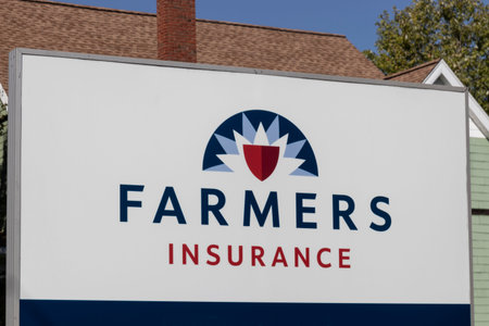 Marion - Circa October 2021: Farmers Insurance Group Agent Location. Farmers Provides Home, Life and Car Insurance.のeditorial素材
