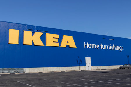 West Chester - Circa December 2021: IKEA Home Furnishings Store. Founded in Sweden, IKEA is the world's largest furniture retailer.のeditorial素材