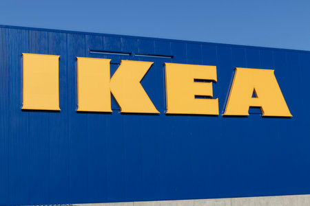 West Chester - Circa December 2021: IKEA Home Furnishings Store. Founded in Sweden, IKEA is the world's largest furniture retailer.のeditorial素材