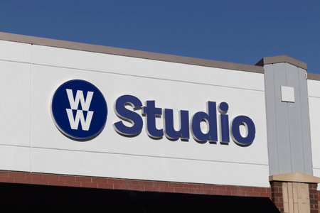 Westfield - Circa December 2021: WW studio, formally Weight Watchers location. WW offers including healthy lifestyle options such as weight loss, maintenance, and fitness.のeditorial素材