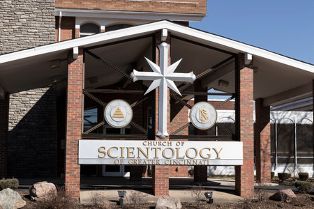 Florence - Circa February 2022: Church of Scientology Greater Cincinnati location. Scientology was...