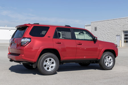 Kokomo - Circa March 2022: Toyota 4Runner display. Toyota is a popular brand because of its...