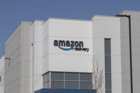 Cicero - Circa March 2022: Amazon delivery Center. Amazon.com is the Largest Internet-Based Retailer in the US and celebrates Prime Day.のeditorial素材