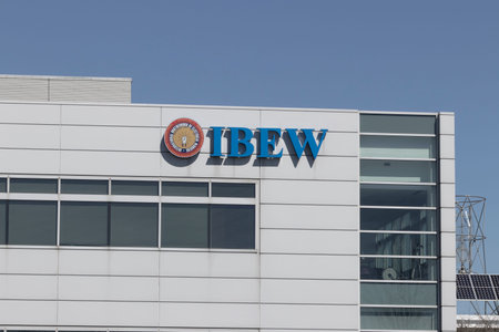 Warrenville - Circa March 2022: IBEW local. The International Brotherhood of Electrical Workers is a...
