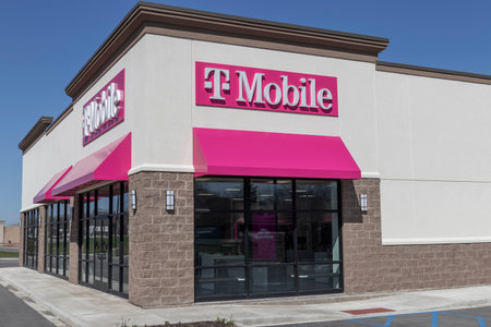 Logansport - Circa April 2022: T-Mobile cell and mobile phone store. T-Mobile merged with Sprint to...