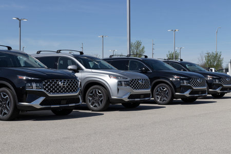 Noblesville - Circa May 2022: Hyundai Motor Company Dealership. Hyundai builds vehicles in South...