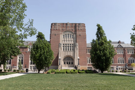 West Lafayette - Circa May 2022: Purdue University Memorial Union and Welcome Center. Purdue is a...