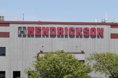 Lebanon - Circa June 2022: Hendrickson International factory. Hendrickson designs and manufactures air suspension systems and components for heavy duty trucks and trailers.のeditorial素材