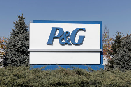 Vandalia - Circa October 2022: Procter & Gamble Union Distribution Center. Procter and Gamble makes popular consumer brands such as Tide, Pampers and Gillette.のeditorial素材