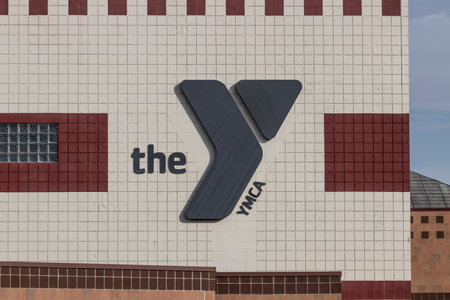 Troy - Circa October 2022: YMCA of the USA youth and fitness center. YMCA works to bring social justice to young people and their communities.のeditorial素材