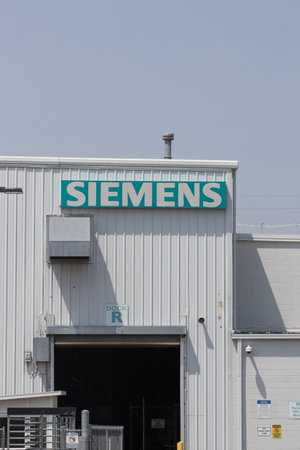 Cincinnati - June 8, 2023: Siemens Smart Infrastructure Division. Siemens is the largest industrial...