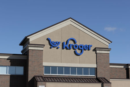 Avon - March 10, 2024: Kroger Supermarket. Kroger is one of the largest grocery store chains in the...